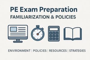 E - 3026 PE Exam Preparation. Familiarization & Policies